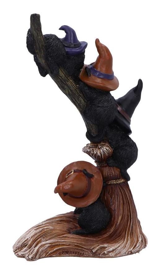 Photo #3 of product U6870C24 - Broomstick Kindle Witchy Black Cats Ornament