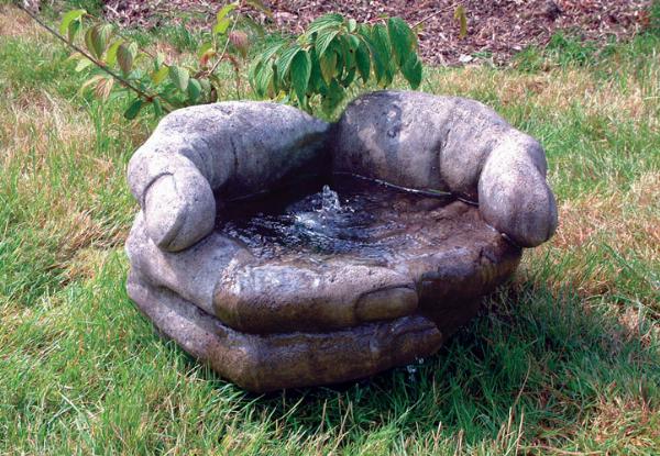 Photo of Cupped Hands Stone Water Feature