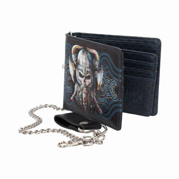 Photo #2 of product B4104M8 - Nemesis Now Danegeld Viking Wallet with Decorative Chain Black 11cm