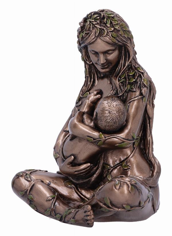Photo #2 of product D6557Y3 - Earth Mother and baby bronze figurine