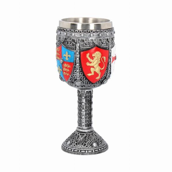 Photo #2 of product B3231H7 - English Three Lions Shield St George Henry IV Wine Goblet