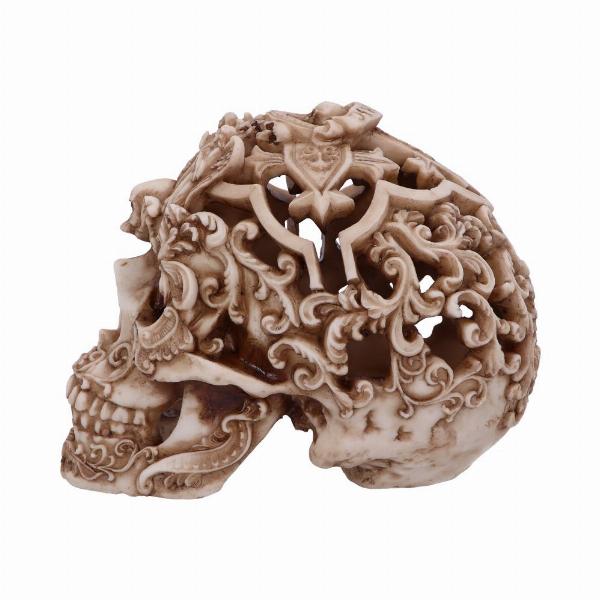 Photo #2 of product U5275S0 - Gothic Design Carved Skull Figurine Ornament