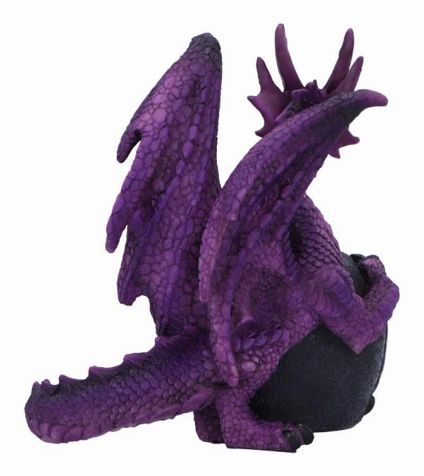 Photo #4 of product U6705A24 - Guardian of the Geode Purple Dragon Figurine 11.5cm