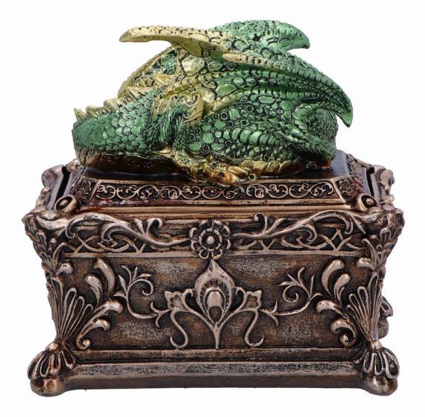 Photo #3 of product U6872C24 - Guardian of the Hoard Dragon Trinket Box