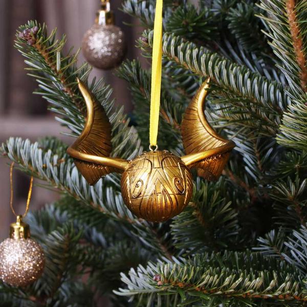 Photo #5 of product B5623T1 - Officially Licensed Harry Potter Golden Snitch Quidditch Hanging Ornament