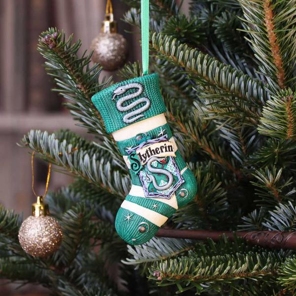 Photo #5 of product B5618T1 - Officially Licensed Harry Potter Slytherin Stocking Hanging Festive Ornament