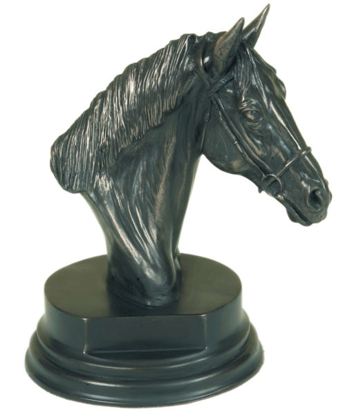 Brass Horse Head Sculpture Bust - Brass Horse Head Sculpture