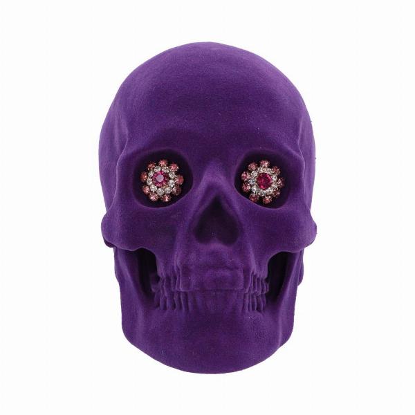 Photo #2 of product D6120W2 - Jewelled Gaze Purple Skull 18.7cm