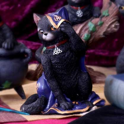 Photo #5 of product B1807E5 - Jinx Black Cat Figurine Wiccan Witch Gothic Ornament