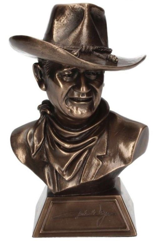 Photo of John Wayne (Licensed) Bronze Cowboy Bust 17cm with Certificate