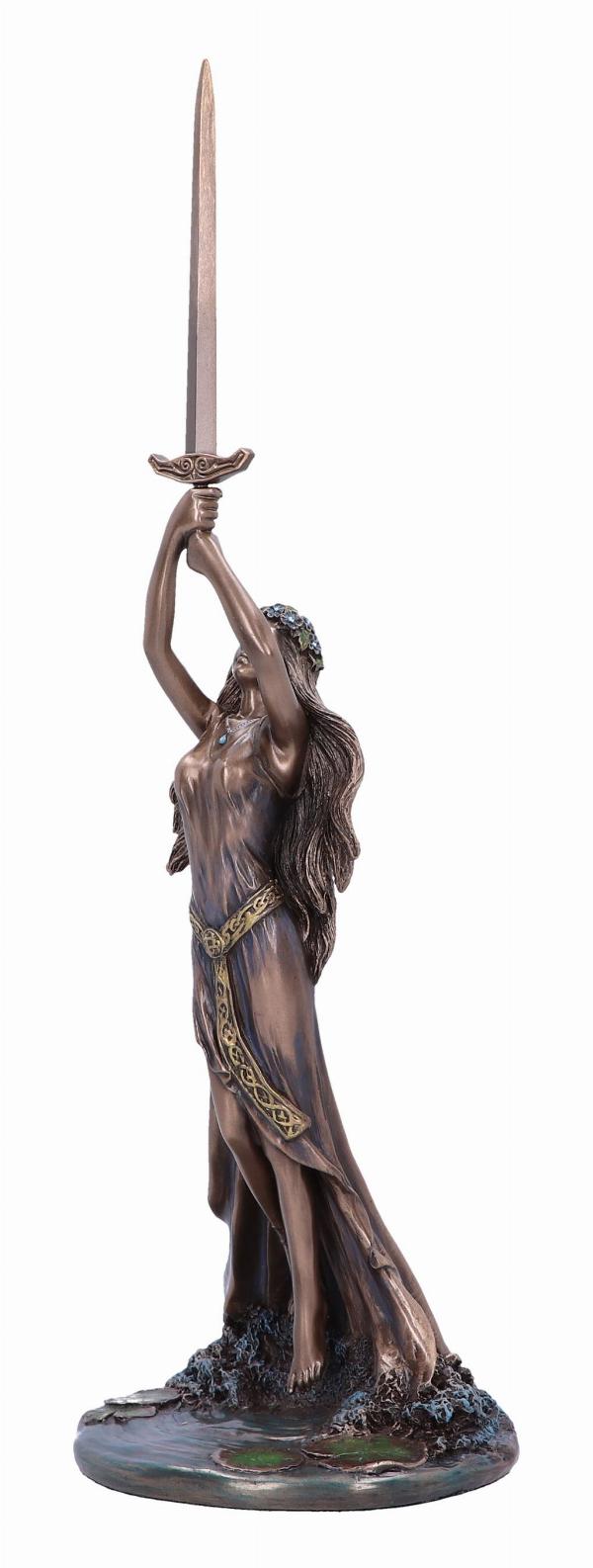 Photo #2 of product D6578Y3 - Lady of the Lake and Excalibur Bronze Figurine