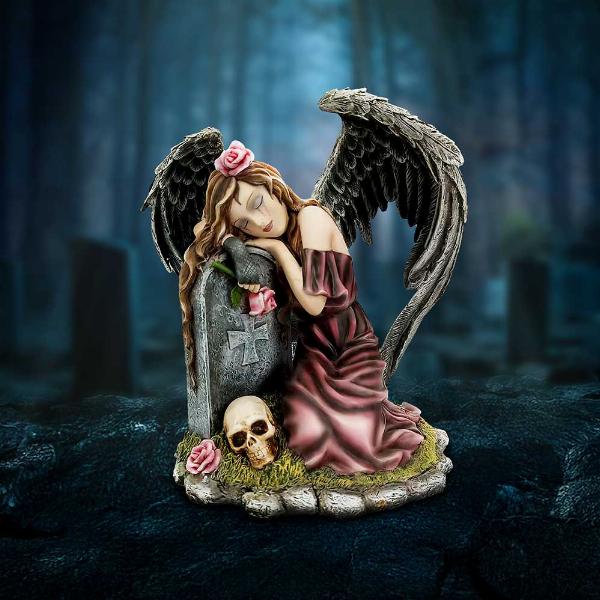 Photo #4 of product D7169B25 - Lost Love  Mourning Angel Figurine of Gothic Remembrance