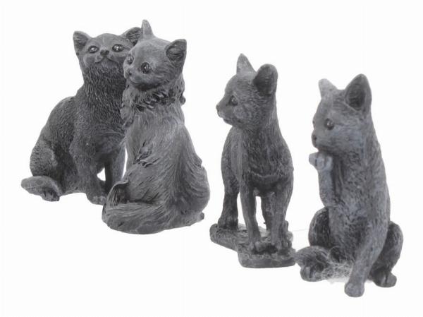 Photo #2 of product U4207M8 - Adorable Lucky Black Cats 9cm Figures (Display of 24)