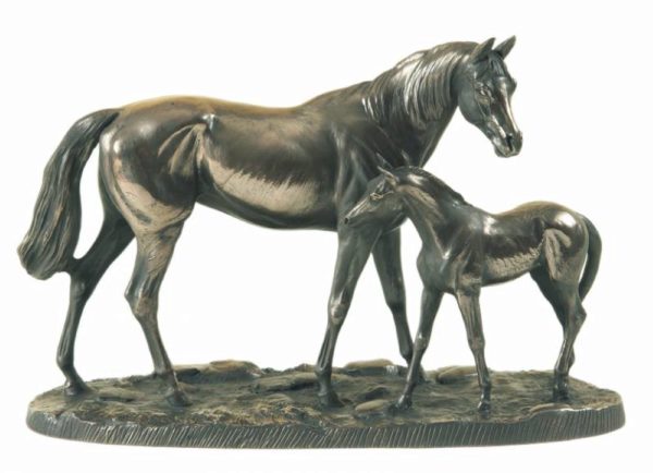 Photo of Mare and Foal Sculpture (Large)