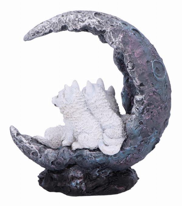 Photo #3 of product U6868C24 - Moon Litter White Wolves Ornament