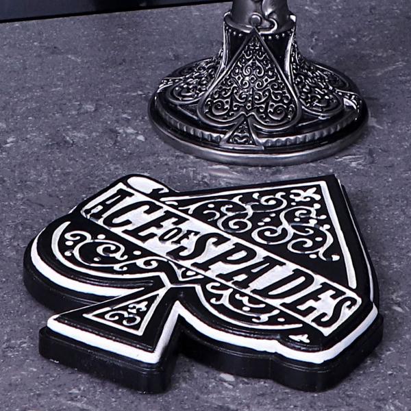 Photo #4 of product B5368S0 - Officially Licensed Set of Four Motorhead Ace of Spades Resin Coasters
