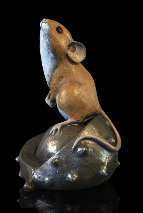 Photo of Mouse on Conker Bronze Figurine Michael Simpson