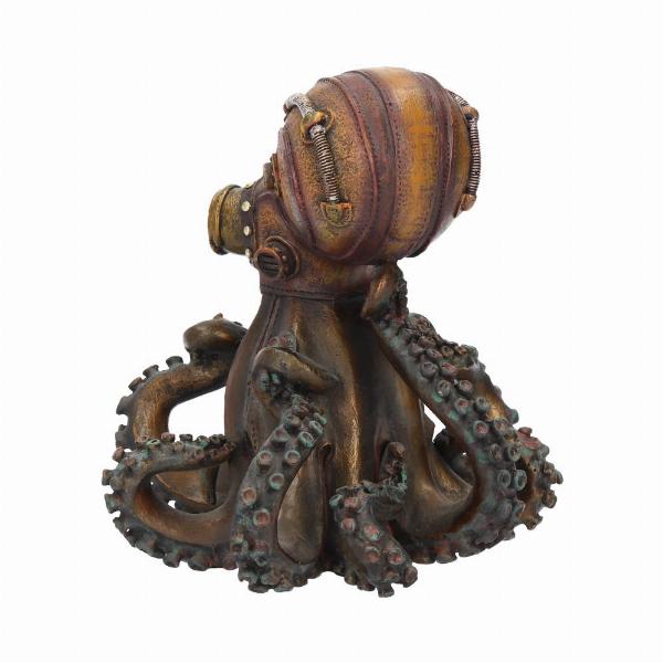 Photo #3 of product D1979F6 - Bronze Octo-Steam Steampunk Octopus Squid Figurine
