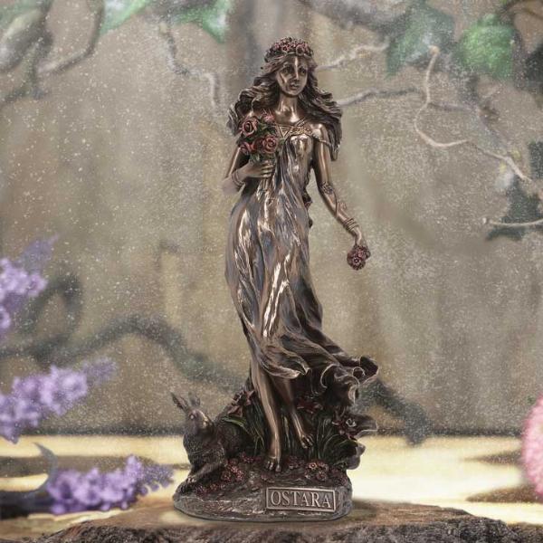Photo #5 of product D6122W2 - Ostara Goddess of Spring and Dawn Bronze Figurine 26.5cm