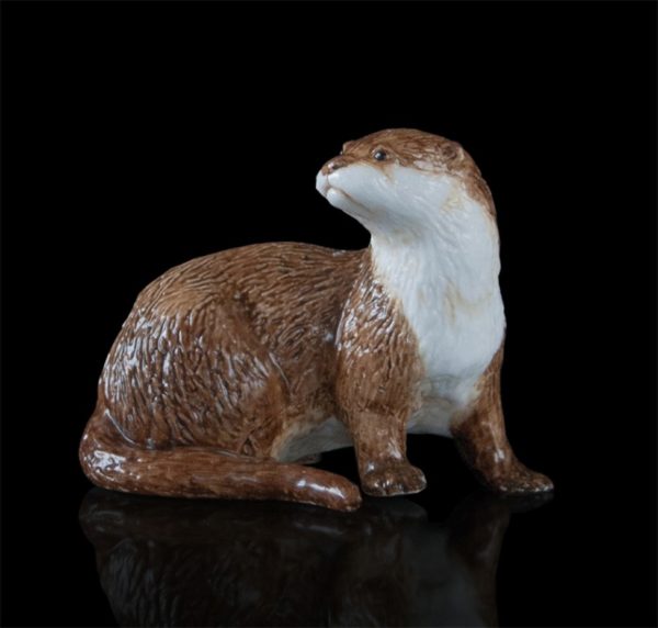 Photo of Otter Hand Painted Fine Bone China Miniature Figurine