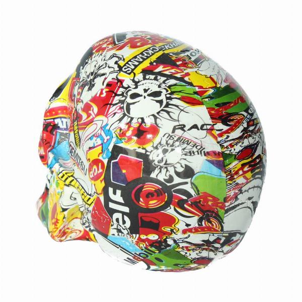 Photo #4 of product D2217F6 - Pop Art Bright Logo Skull Ornament