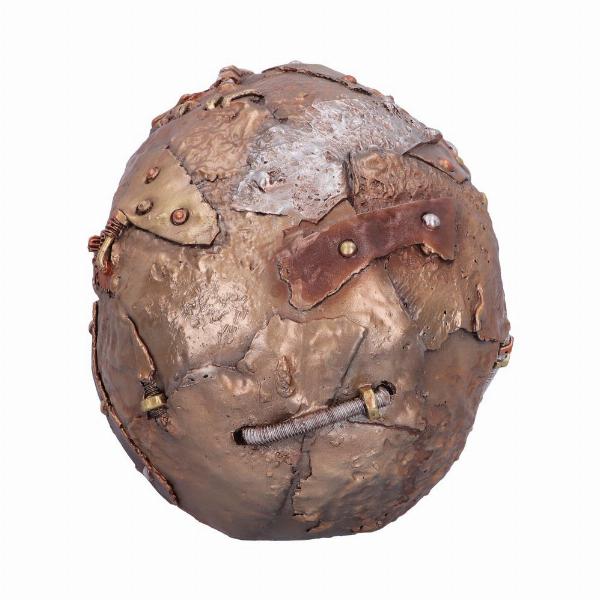 Photo #4 of product U5471T1 - Bronze Scrapped Skull Steampunk Scrap Skeleton Figurine