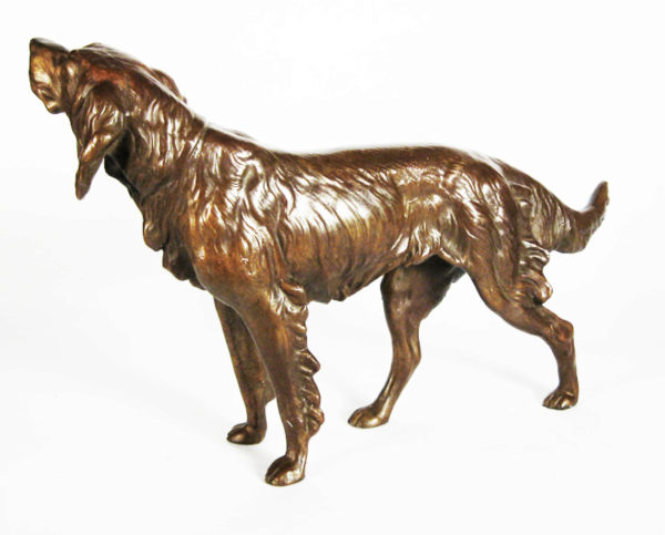 Photo of Setter Looking Up Bronze Ornament