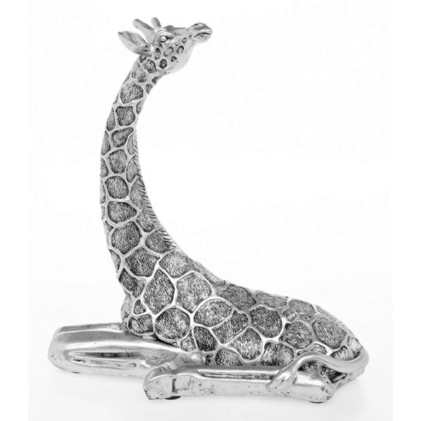 Photo of Silver Giraffe Lying Figurine