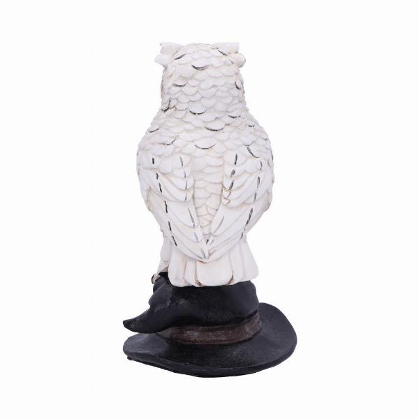Photo #3 of product D4966R0 - Soren White Horned Owl Perched on a Witches Hat Figurine