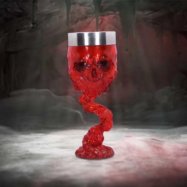 Photo #5 of product B6822B24 - Soul Spirit Clear Red Skull Goblet