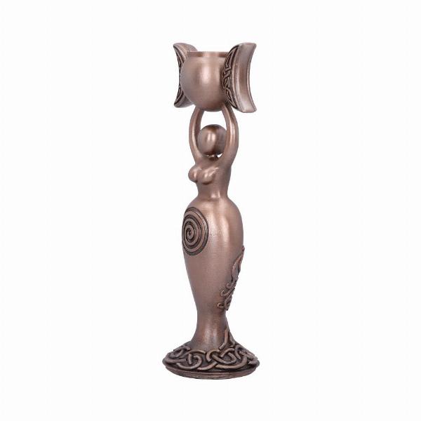 Photo #2 of product B6190W2 - Exclusive Bronze Spiral Goddess Candle Holder 20.3cm