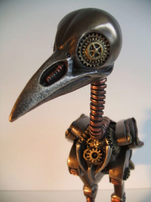Photo of Steampunk Crow Bronze Figurine 17 cm