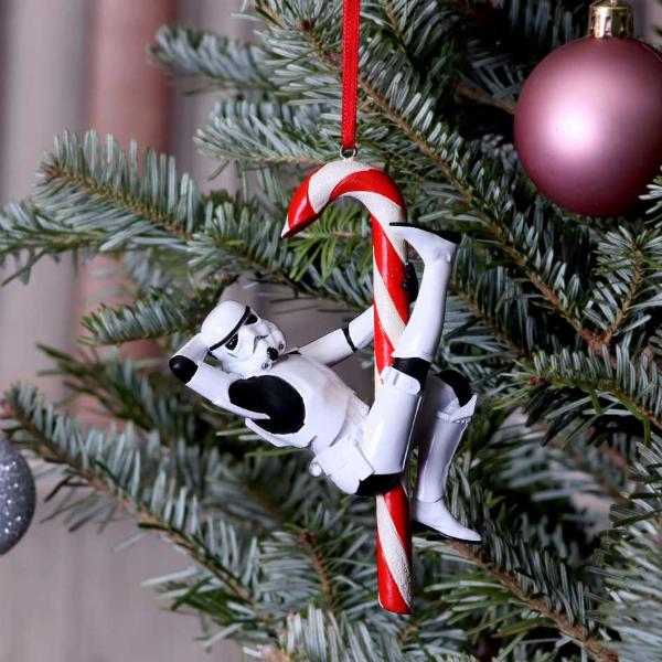 Photo #5 of product B5696U1 - Officially Licensed Stormtrooper Candy Cane Hanging Ornament 12cm