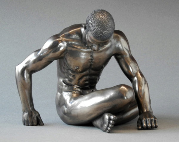 Photo of Strength Nude Male Body Talk Bronze Figurine