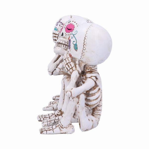 Photo #2 of product U5100R0 - Three Wise Calaveras Skeleton Figurine 20.3cm