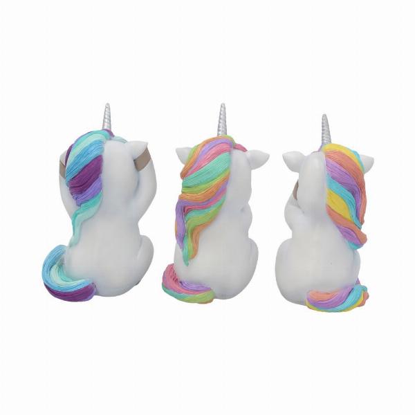 Photo #4 of product B3715K8 - Three Wise Cutiecorns Ornament Cute Unicorn Figurine Set