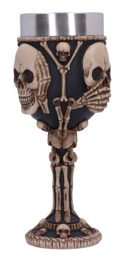 Photo #4 of product U6718A24 - Three Wise Skeletons Goblet 20cm