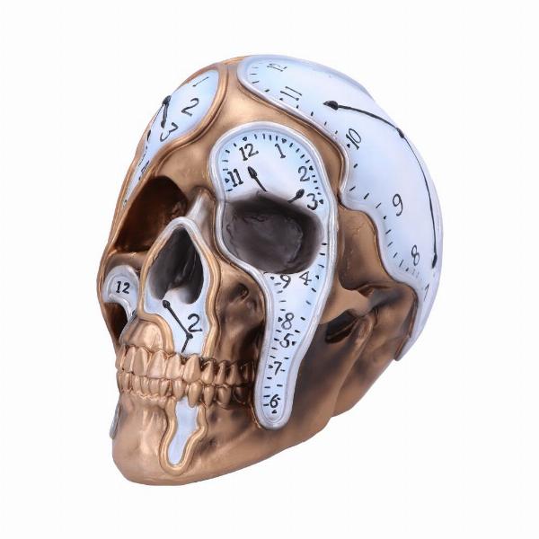 Photo #3 of product B6094W2 - Time Goes By Clock Skull 17.5cm