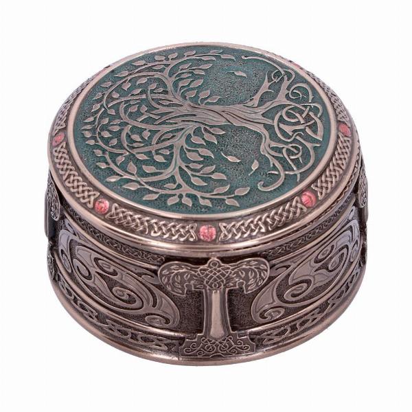 Photo #4 of product D4738P9 - Round Tree of Life Celtic Trinket Box