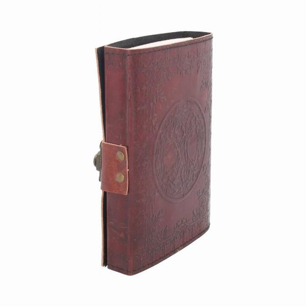 Photo #3 of product D1665E5 - Lockable Tree Of Life Red Leather Journal 15 x 21cm