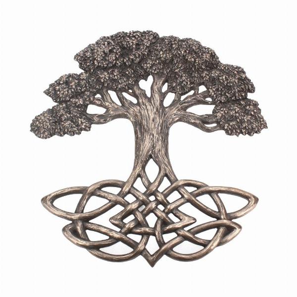 Photo #1 of product D3554J7 - Bronzed Wiccan Tree of Life Wall Plaque