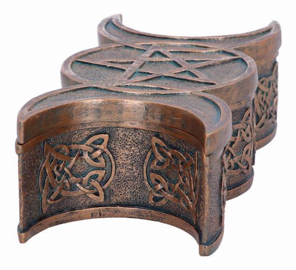 Photo #4 of product U6566Y3 - Triple Moon Bronze Trinket Box