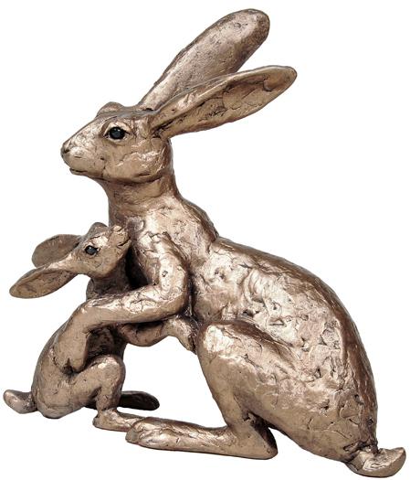 Photo of Tulip and Thimble Hare Bronze Sculpture (Thomas Meadows)