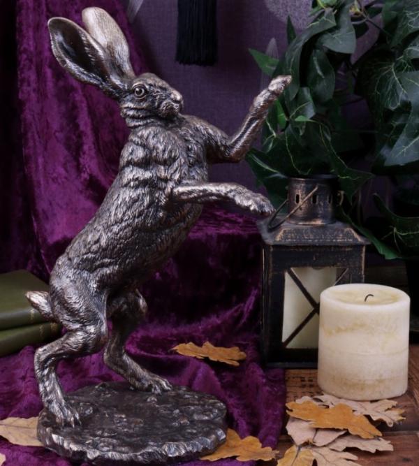 Photo of Upright Boxing Hare Bronze Figurine (Andrew Bill)