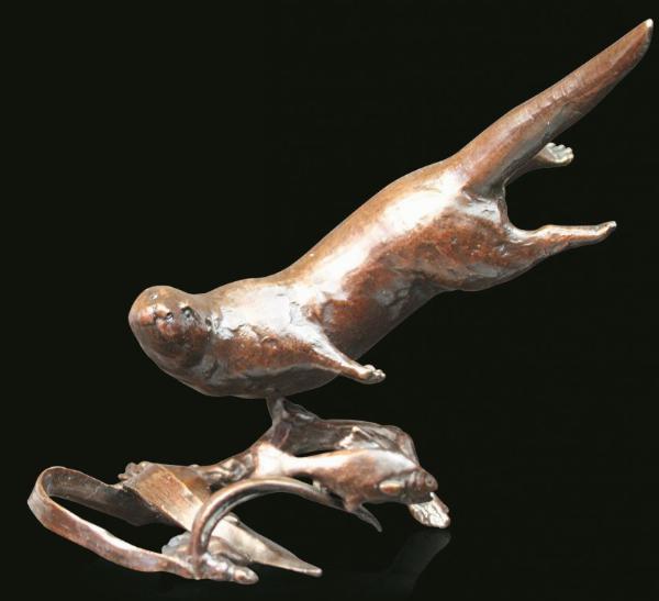 Photo of Where the River Runs Otter Bronze Figurine (Limited Edition) Michael Simpson