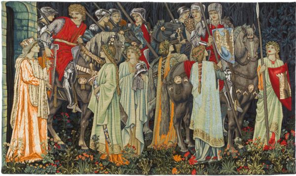 Phot of William Morris Quest For The Holy Grail Wall Tapestry