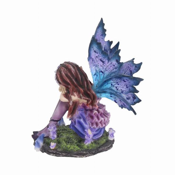 Photo #4 of product D1597E5 - Akina Figurine Purple Blue Floral Fairy Ornament