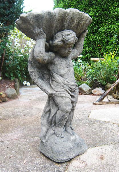 Photo of Angel and Shell Stone Birdbath