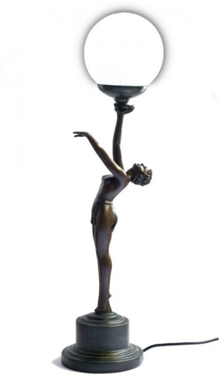 Photo of Art Deco Lady with Crackle Ball Shade 67 cm (Juliana)