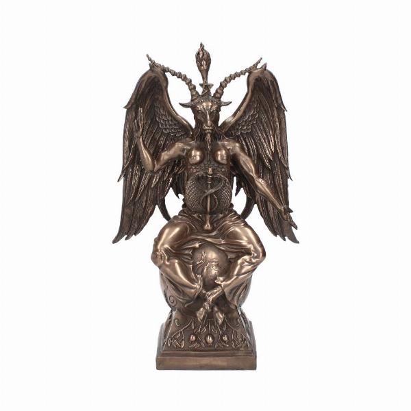 Photo #1 of product D1165D5 - Bronzed Baphomet Occult Sabatic Goat Large Figurine 38cm